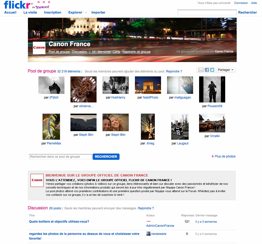 Groupe Flickr Canon France