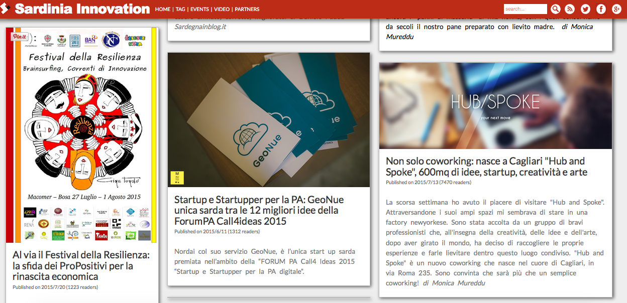 Sardinia Innovation website 2