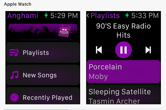 Anghami Apple Watch