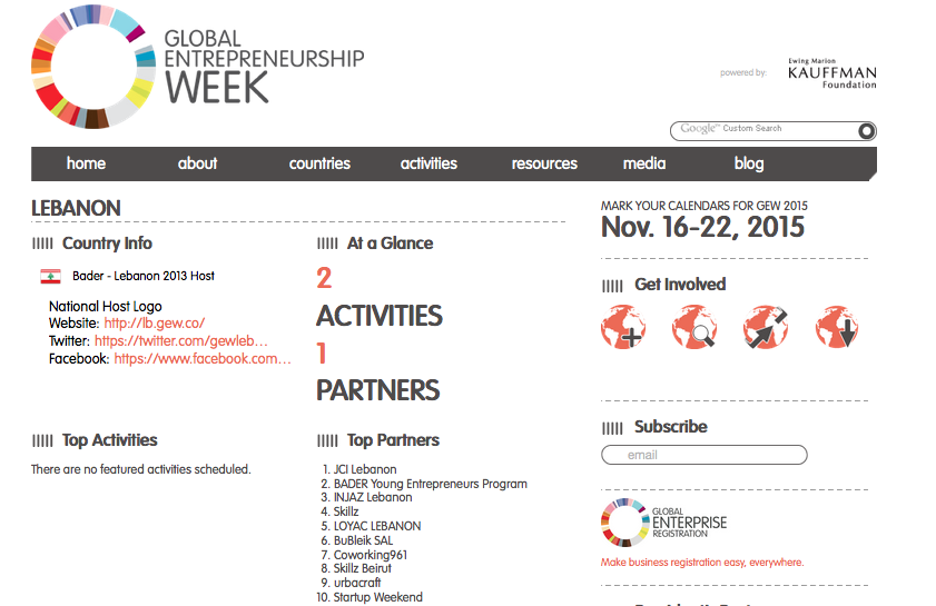 Global Entrepreneurship Week Lebanon